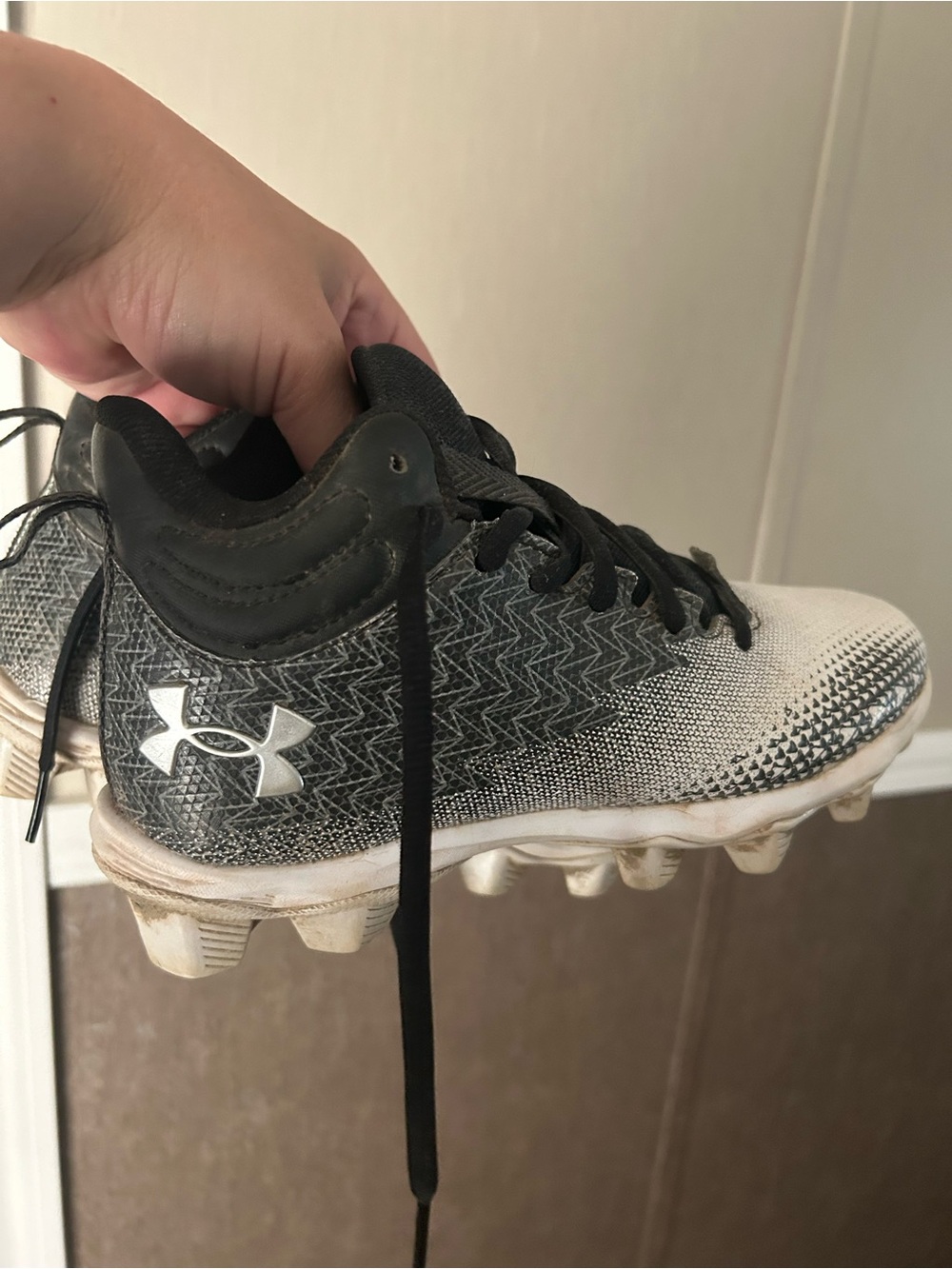 Under Armour Kids' Black & White Cleats